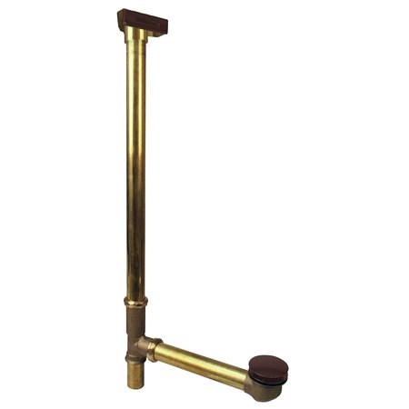 WESTBRASS 22" Linear Overflow W/ ADA Approved Tip-Toe Drain in Oil Rubbed Bronze 7931817LD-12